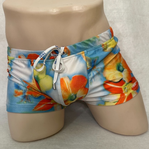Tribe Square Cut Pouch Swim Briefs XL 34-42" waist Gently worn 100% polyester - Picture 4 of 4